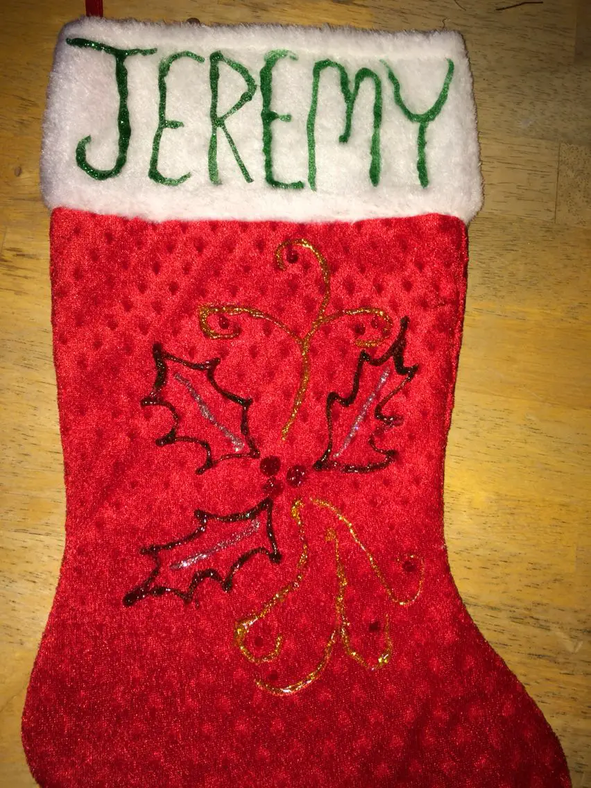 How To Get Glitter Glue Off A Stocking