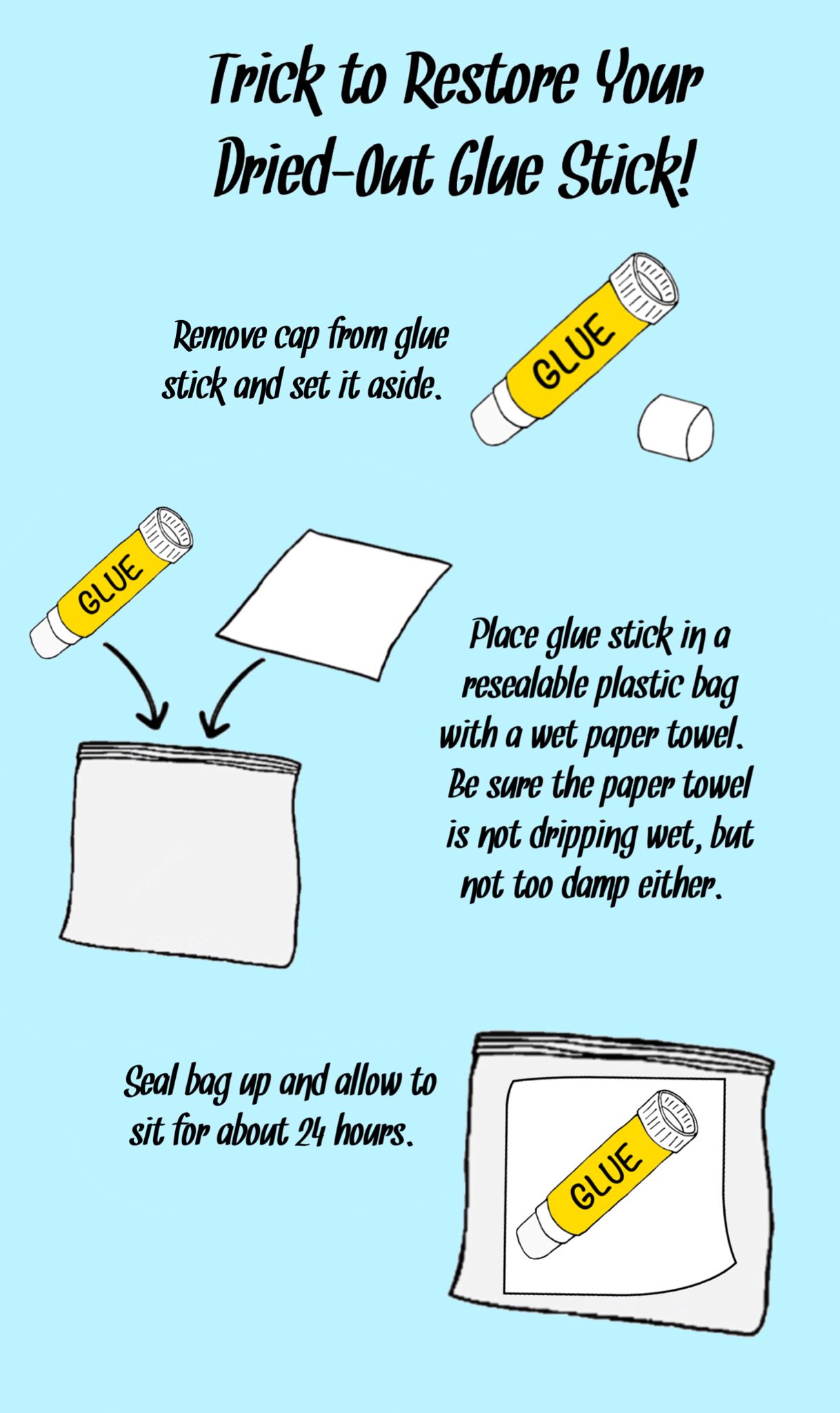 How To Remove Dried Glue Stick