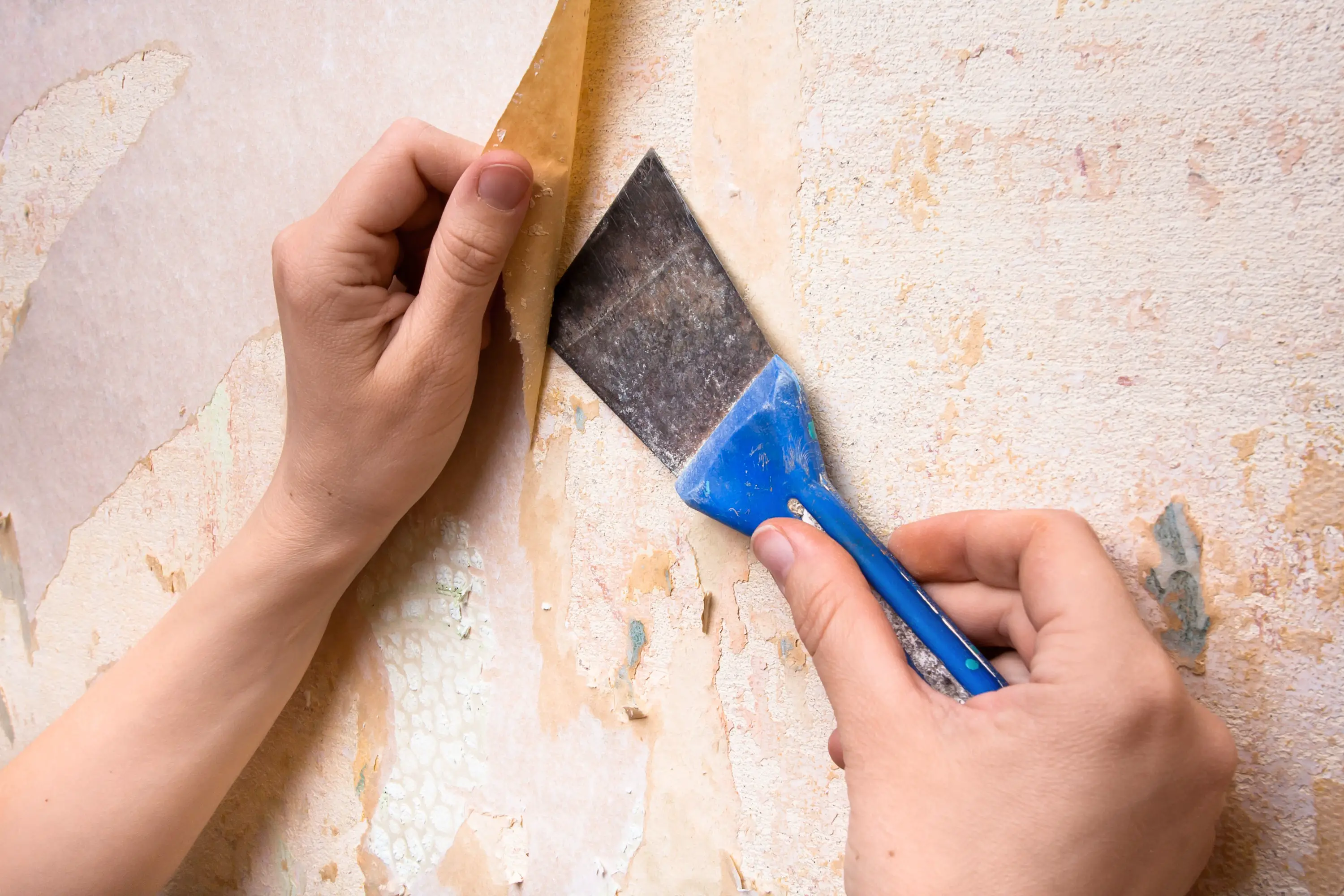 How To Remove Wallpaper Glue From Bare Drywall